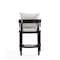Manhattan Comfort Ritz Counter Stool in Ivory and Dark Walnut, PK2 2-CS006-IV - alternate 2
